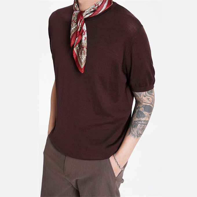 loro piana icewish wool crew-neck knit t-shirt